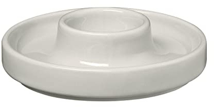 blomus Eierbecher Set PILAR | 2er Set Keramik Eierbecher mit Ablage | Stapelbar | Farbe Moonbeam