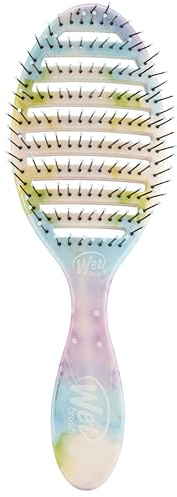 WetBrush Speed Dry Detangler with Heat Resistant Heatflex Bristles and Open Vent Design to Dry Hair Faster, For All Hair Types, Splatter