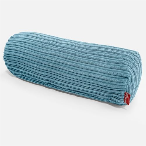 Lounge Pug Nackenrolle Kissen 20 x 55cm Cord Türkis Zierkissen Sofakissen Dekokissen