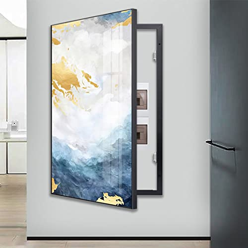 Hengqiyuan Flip Meter Schalttafel Malerei Elektrokasten Meter Abdeckung Verteilerkasten Meter Verbergen Gemälde Dekoration,D,50 * 70cm