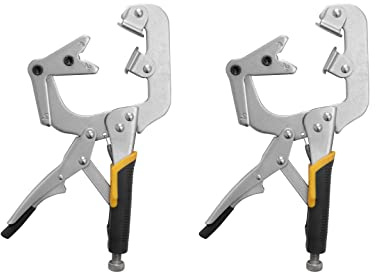 Xiao & Dao Pro Locking pipe clamp, 10 inch This clamp with swivel V shape pads for clamping pipe and tube to weld and repair,etc (2-pack)