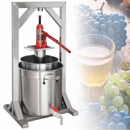 URJWAN Pressoir Manuel Domestique, Pressoir à Fruits, Pressoir à Vin De Fruits 12/22/36l, Pressoir à Cidre en Acier Inoxydable avec Hydraulique, pour Faire du Cidre, du Vin Et du Cidre,22L