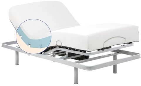 Geriafy – Pack Lit Électrique Renforcé avec Matelas Viscoélastique de 20 cm Tencel | Tissu Frais et Doux (90x200 cm, Télécommande)