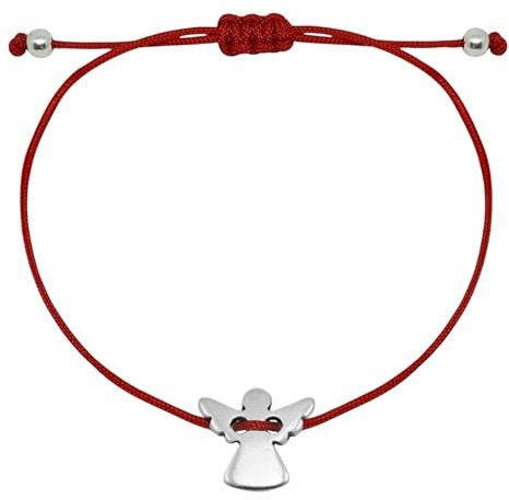 Selfmade Jewelry Schutzengel Armband Silber - Kommunion Geschenk Konfirmation Größenverstellbares Armkettchen für Mädchen Inkl. Geschenkverpackung