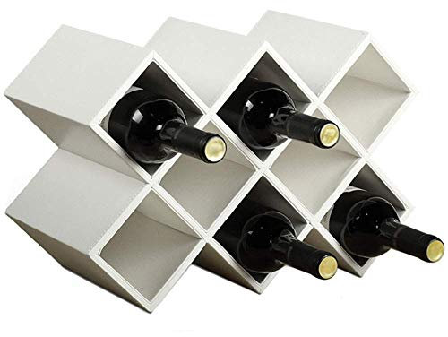 IEOWY Estante para vinos Estante para vinos Estante para vinos Estante para vinos Vitrinas para vinos Soporte de Madera de múltiples Rejillas Decoración del hogar de PU, ¿Se Necesita?