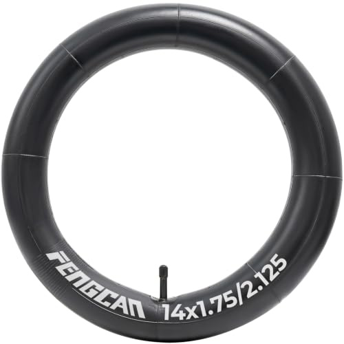 FengCan 14x1,75/2,125 Schläuch 47/57-254, 14 Zoll Fahrrad schläuch 14x1,75 14x1,95 14x2,10 14x2,125 geeignet für Push-Bikes/Troller/Rennrad/MTB Fahrrad Reifen, AV32mm Schrader Ventil