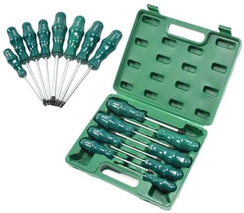 Kit de tournevis Torx 8 pièces avec embouts T8-T40, poignée ergonomique antidérapante PP/TPR, acier au chrome vanadium pour barres