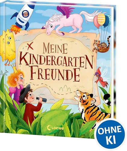 Meine Kindergarten-Freunde (Magische Wesen, Tiere & Co.): Freundebuch, Eintragbuch, Poesiealbum mit Lesebändchen für Kindergartenkinder ab 3 Jahren (Eintragbücher)