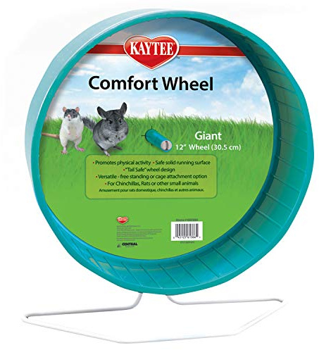 Kaytee Comfort Exercise Wheel, 12-inch, for Chinchillas, Rats (Assorted Colours)