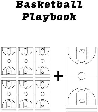Basketball Court Notebook/Sketchbook for Basketball Coaches! 100 Pages to draw ideas for plays.: Small multiples + one large Size FIBA Basketball Court Layout per double page. 8.5 x 11