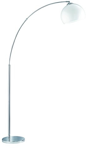 Reality R46031006 Brasilia Piantana, 1xE27, 60 W, Cromo/Bianco, 180 cm