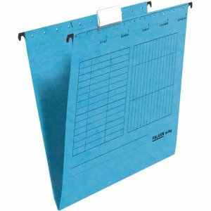 Falken 5 x Hängemappe UniReg Kraftkarton 230g/qm seitlich offen blau