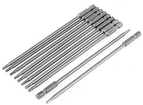 sourcing map 10Stück 1/4Sechskant Shaft 150mm Lang 2,5mm Innensechskant Schraubendreher Bits