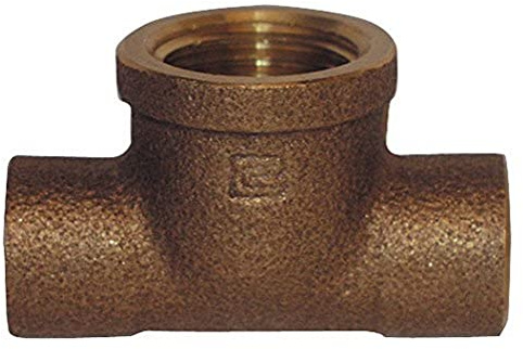 Cornat Löt-T-Stück, 1 Innengewinde, 2 Muffen, A 18 mm, B 1/2Zoll IG, 1 Stück, rotguss, T5130G1812 18 mm x 1/2 Zoll