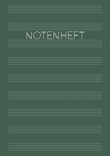 Notenheft: Schule & Unterricht & Studium & Hobby | Musik & Komposition | DIN A4 Blanko Notensysteme mit Inhaltsverzeichnis