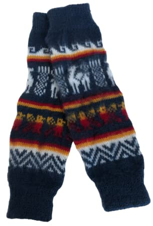 Terrapin Trading Fair Trade unisex boliviansk mjuk alpackaull, legvärmare i ull för män eller kvinnor, välj mellan 11 färger (178) (mörkblå), Mörkblått, one size