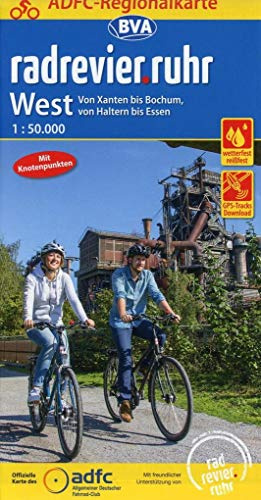 ADFC-Regionalkarte radrevier.ruhr West, 1:50.000, reiß- und wetterfest, GPS-Tracks Download: Von Xanten bis Bochum, von Haltern bis Essen (ADFC-Regionalkarte 1:50.000)