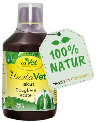 HustaVet akut 500ml: Flüssiges Ergänzungsfuttermittel für atmungsempfindliche Pferde, mit Fenchel und Anis von cdVet