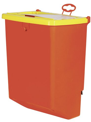 Kerbl Futterautomat für Kaninchen | 2.500 ml, Rot, ein Fressplatz, Futterspender mit Abdeckung und einfacher Befestigung am Kaninchenstall