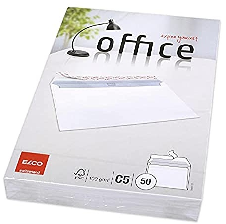 Elco Office Pack med 50 kuvert C5 162 x 229 mm vit
