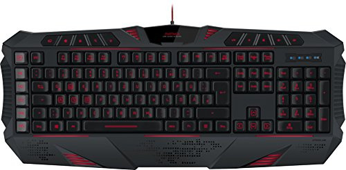 Speedlink PARTHICA Core Gaming Keyboard - IT Layout - Tastiera da gioco (Illuminazione LED, 93 tasti configurabili, 5 tasti macro e 10 tasti multimediali, anti-ghosting) nero