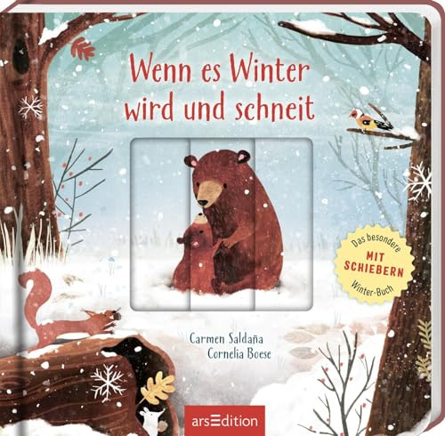 Wenn es Winter wird und schneit: Das besondere Winterbuch mit Schiebern | Wunderschöne Illustrationen mit gereimten Versen für Kinder ab 24 Monaten (Mein Lamellenschieberbuch)