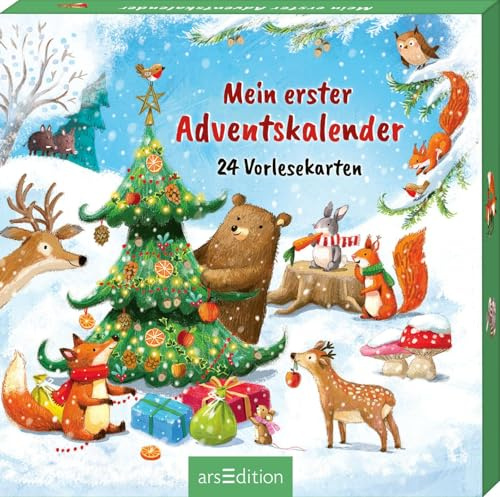 Mein erster Adventskalender: 24 Vorlesekarten | Hochwertige Kartenbox mit 24 stabilen Pappkarten für ersten Vorlesespaß im Advent
