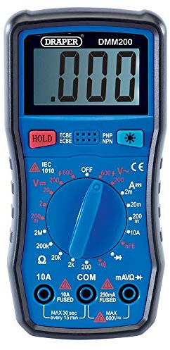 Draper Digital Multimeter | Voltage Tester | LCD Screen Current Meter | Multi Use Testing Tool | 41817