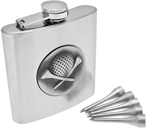 LONGRIDGE Golfers Hip Flask Set - Argent,