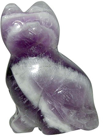 Amethyst Katze ca. 40 x 25 mm als Handschmeichler oder als Glücksbringer.(3528)