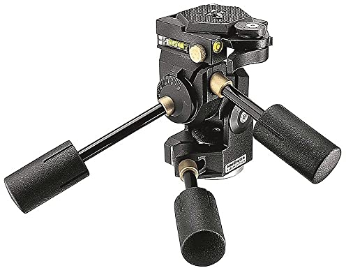 Manfrotto 3D Super Pro 3-Way Tripod Head with Quick Release, for Camera Tripods, Fluid Ball Head, Camera Stabilizer, Photography Accessories for Content Creation