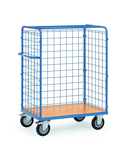 Fetra Transportgeräte mttgd5811 F 501 Wagen Transport mit Mesh, ohne Türen, 200 mm Rollen Durchmesser, 1000 mm x 600 mm Plattform