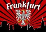 Frankfurt Grosses Wappen & Schrift Fussball Fahne Flagge Grösse 1,50x0,90m