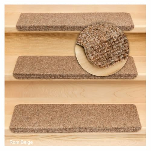 Kettelservice-Metzker Stufenmatten Rom Rechteckig - versch. Set Varianten & Farben ! (14 STK. Beige)