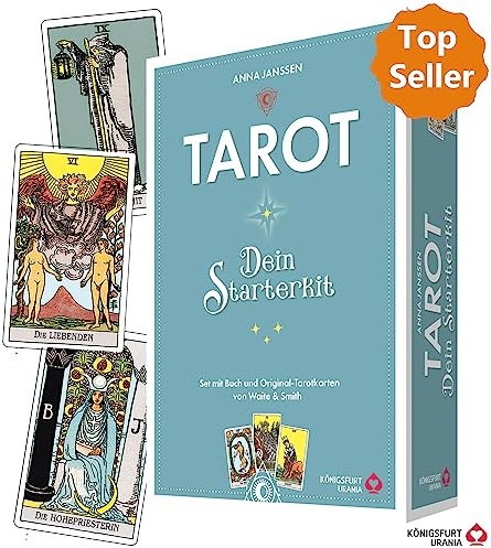 TAROT - Dein Starterkit: 78 Karten mit Buch (Tarotkarten legen lernen, Tarotkarten mit Buch für Anfänger)