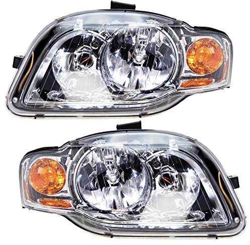 BESTPRICE 2x Hauptscheinwerfer vorne links + rechts Frontscheinwerfer, Kompatibel mit AUDI A4 B6 Cabriolet (8H7), A4 B7 (8EC), A4 B7 Avant (8ED), A4 B7 Cabriolet (8HE)