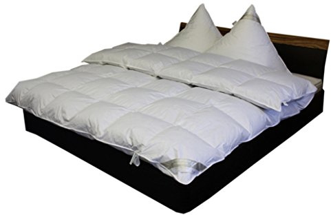 Betten Hofmann 8 cm Hochsteg Daunenbett Daunendecke 6x7 Karo 200x220cm 100% Daunen, superwarm, 1890 Gramm, 100% Daunen, Winterbett, Winterdecke, Naturprodukt