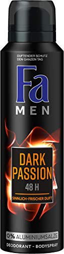 FA Deospray Men Dark Passion Sinnlich-frischer Duft, 6er Pack (6 x 150 ml)