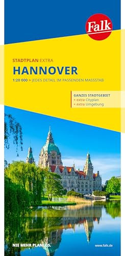 Falk Stadtplan Extra Hannover 1:20.000: mit Ortsteilen von Garbsen, Hemmingen, Isernhagen, Laatzen, Langenhagen,