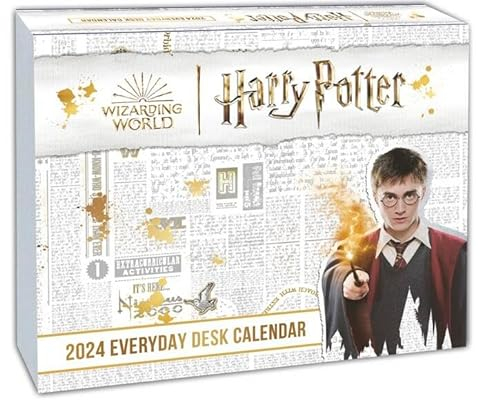 Harry Potter Tagesabreißkalender 2024. Magischer Kalender für jeden Tag mit Zitaten, Bildern und spannenden Details aus der Filmreihe. Tischkalender für Harry Potter-Fans. Auch zum Aufhängen.