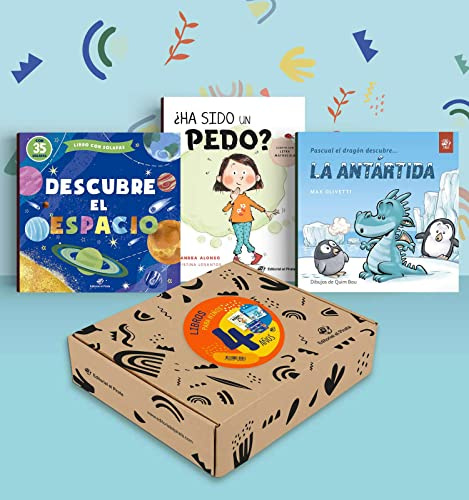 Libros para niños 4 años: Lote de 3 libros para regalar a niños de 4 años (Libros infantiles para niños)