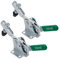 Trend Horizontal Toggle Clamps Twin Pack, 150kg Clamping Force Each, 50mm Clamping Span, Adjustable Rubber Pads, Jig & Fixture Compatible, CR/H150/SET