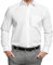 Double TWO Men's Long Sleeve Plain Formal Shirt Non Iron Classic Fit Business Dress Shirt - White, 15in Collar