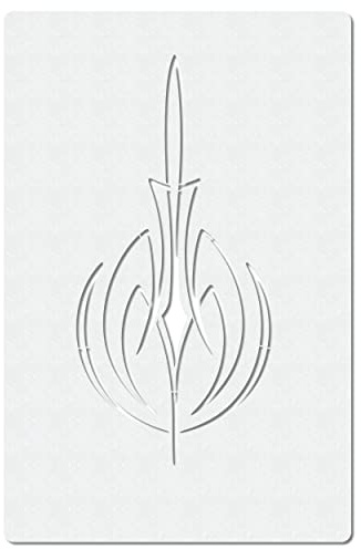 Herterich Products Airbrush Stencil Pinstriping | Tattoo & Graffiti Stencil Template | Riutilizzabile e resistente ai solventi | Mylar 0,1-0,2 cm | Per aerografo, spray e acrilici