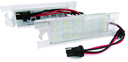 CARALL LE3342 Kit Luci Targa Led Bianco Canbus No Errore 12V 5W Attacco T10 Plug Play Senza Modifica
