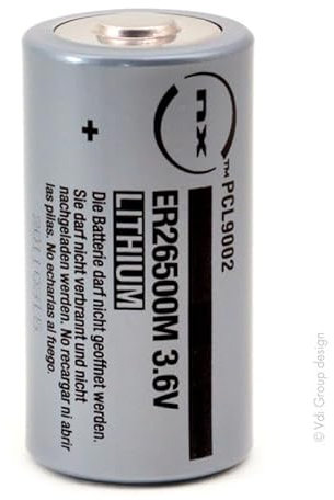pile lithium - industrie - er26500m - taille c - 3.6v - 6.5 ah - enix energies pcl9002