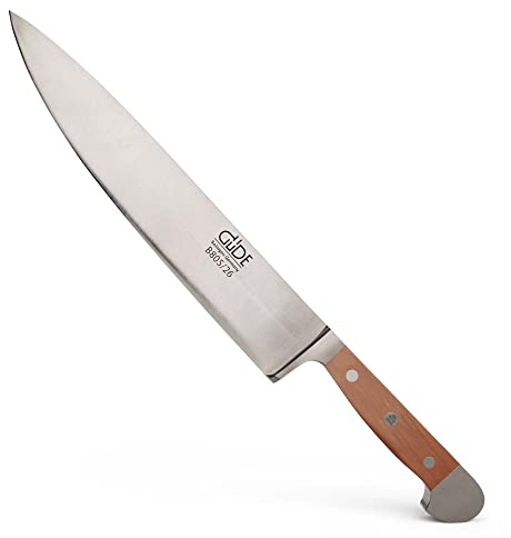 GÜDE Solingen - Stor kockkniv smidd, 26 cm, päronträ, ALPHA-BIRNE - double bolster, Handgjord Tyskland