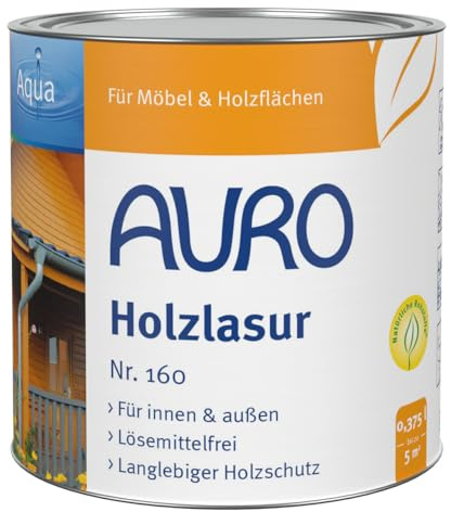 AURO Holzlasur, Aqua Nr. 160-74 Grau - 0,375L