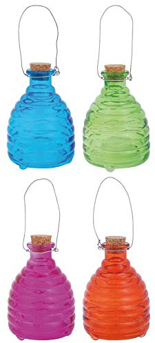 5 Stück Esschert Design Wespenfalle, Insektenfalle, zum Aufhängen, klein, 1 Stück, Sortiert, ca. 9,5 cm x 9,5 cm x 14 cm