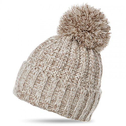Caspar MU087 klassische Damen Winter Bommelmütze